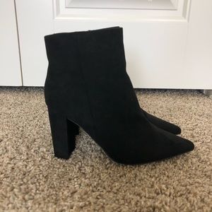 Suede ankle booties